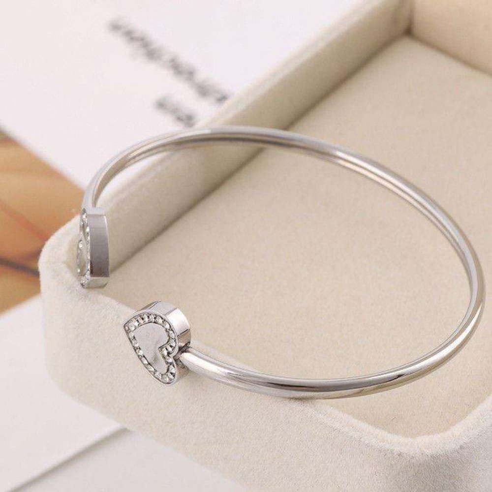 Michael Kors Silver Spring Sparkle Heart Cuff - Picture 5 of 7